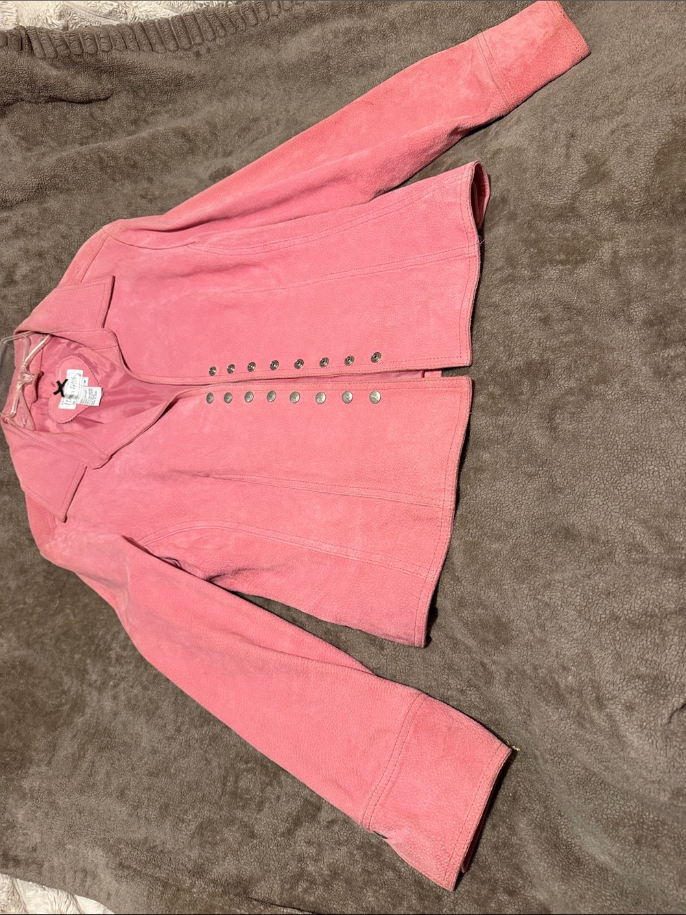 Live a Little Rose Pink Suede Snap-Front Jacket